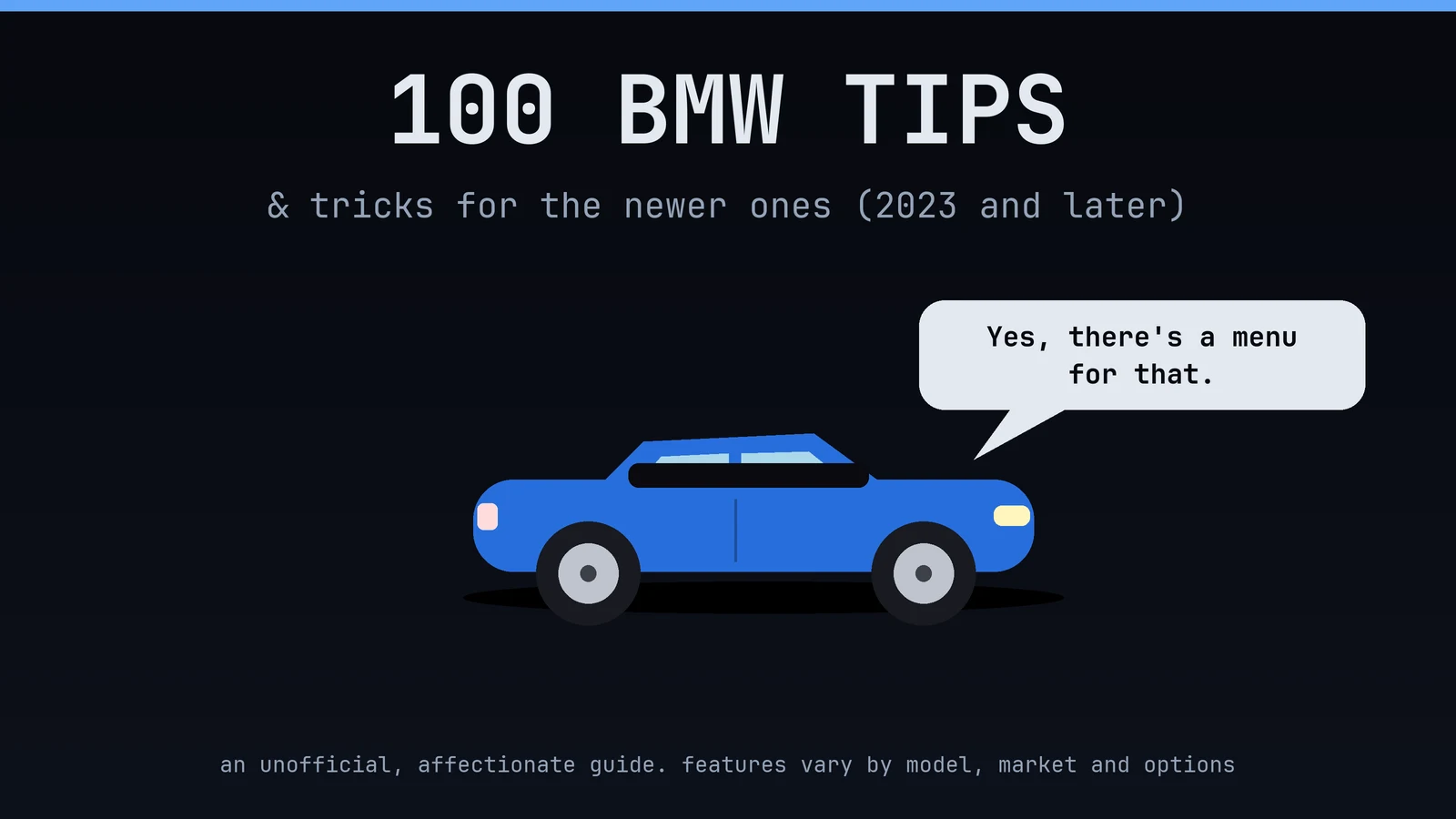 100 BMW tips