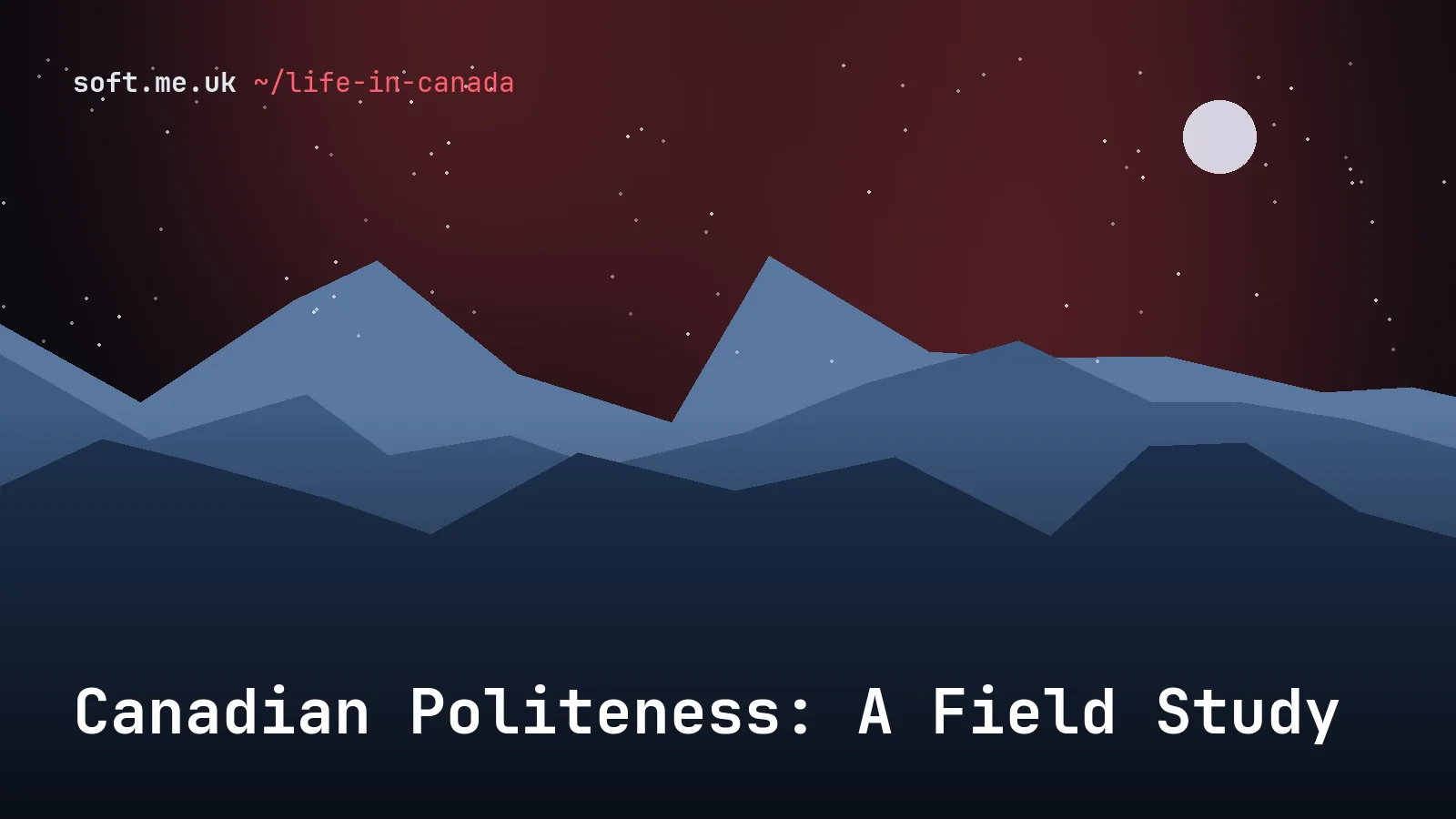 Canadian Politeness: A Field Study