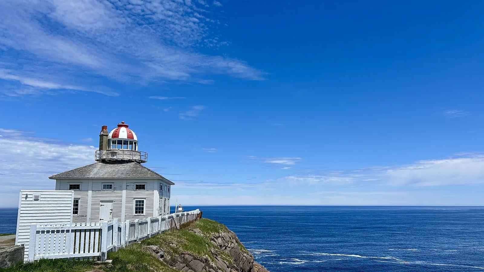 Old lighthouse at Cape Spear, St. John's, on a clear day
