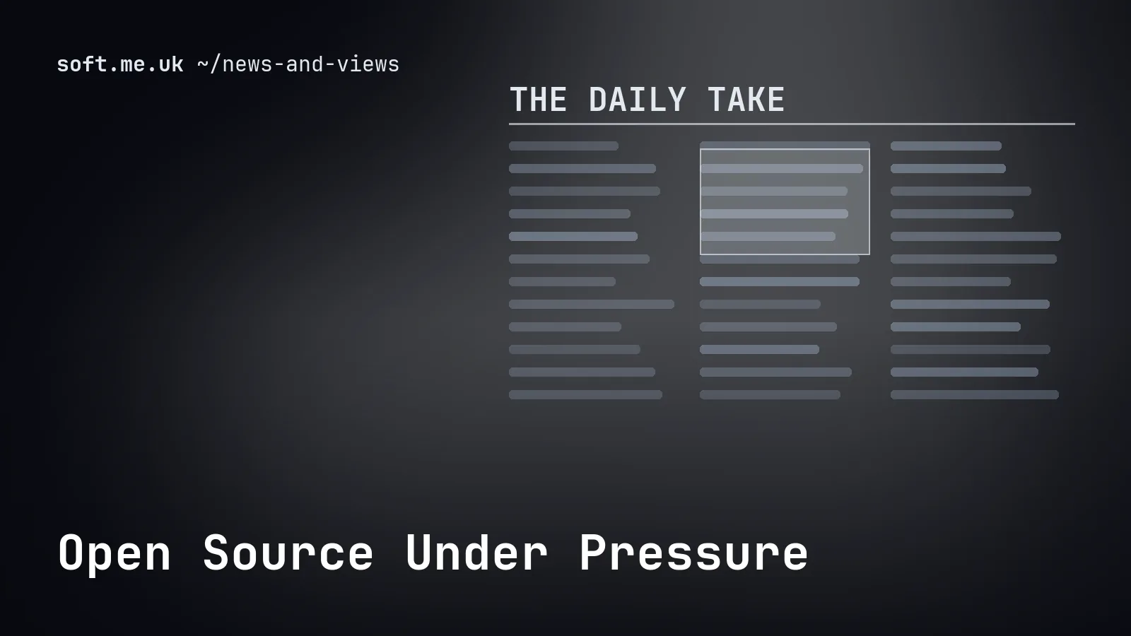 Open Source Under Pressure