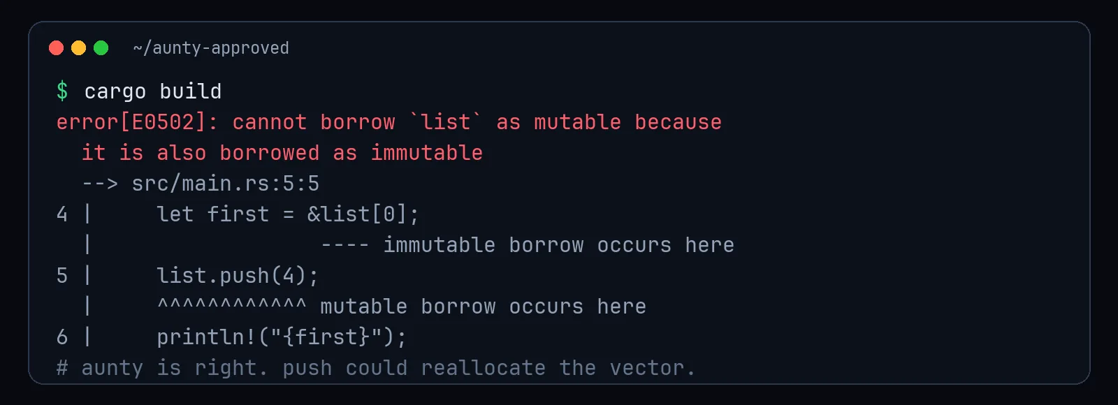 The compiler says no