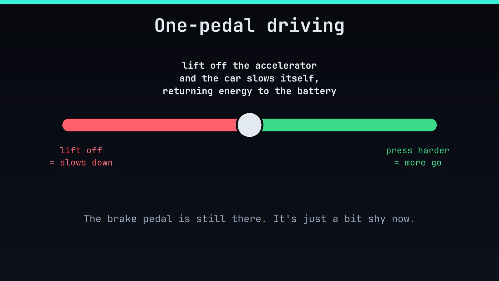 One-pedal driving